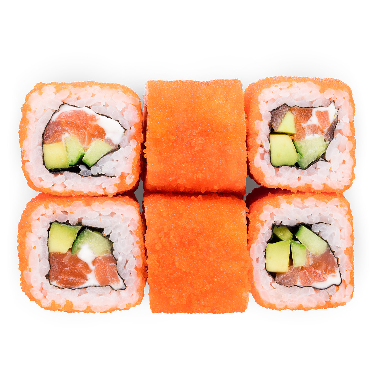 пицца суши вок https://pizzasushiwok.ru/ Калифорния с лососем — изображение 1